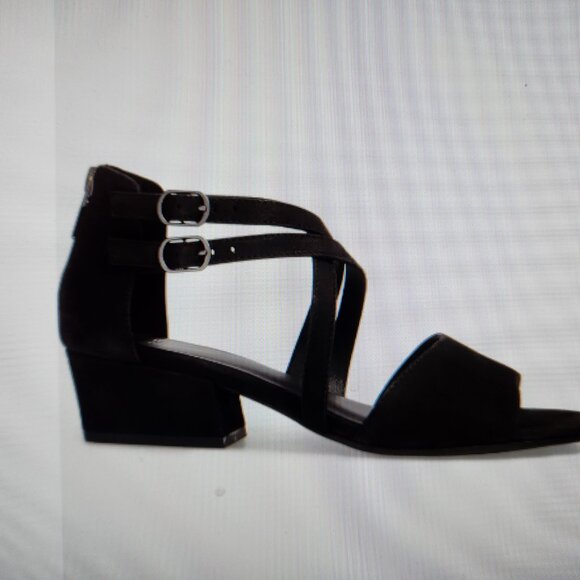 Eileen Fisher Black Leather "Kyra" Block Heeled Sandals. NIB. Size: various - Picture 14 of 15
